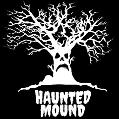 The haunted mound logo, a tree with a scary looking face